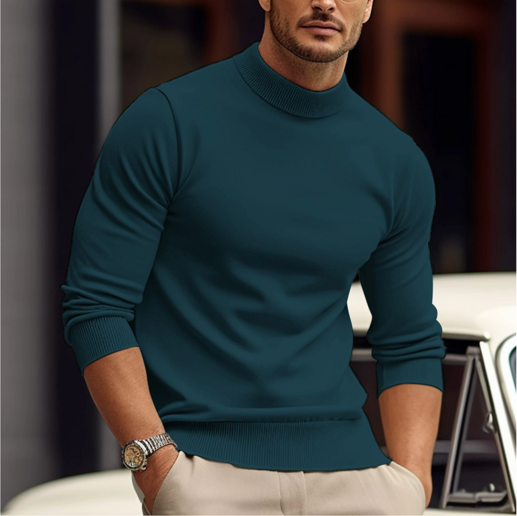 Zinnia Men's Turtleneck Sweater – Premium Soft-Knit Fabric in a Sleek, Contemporary Style