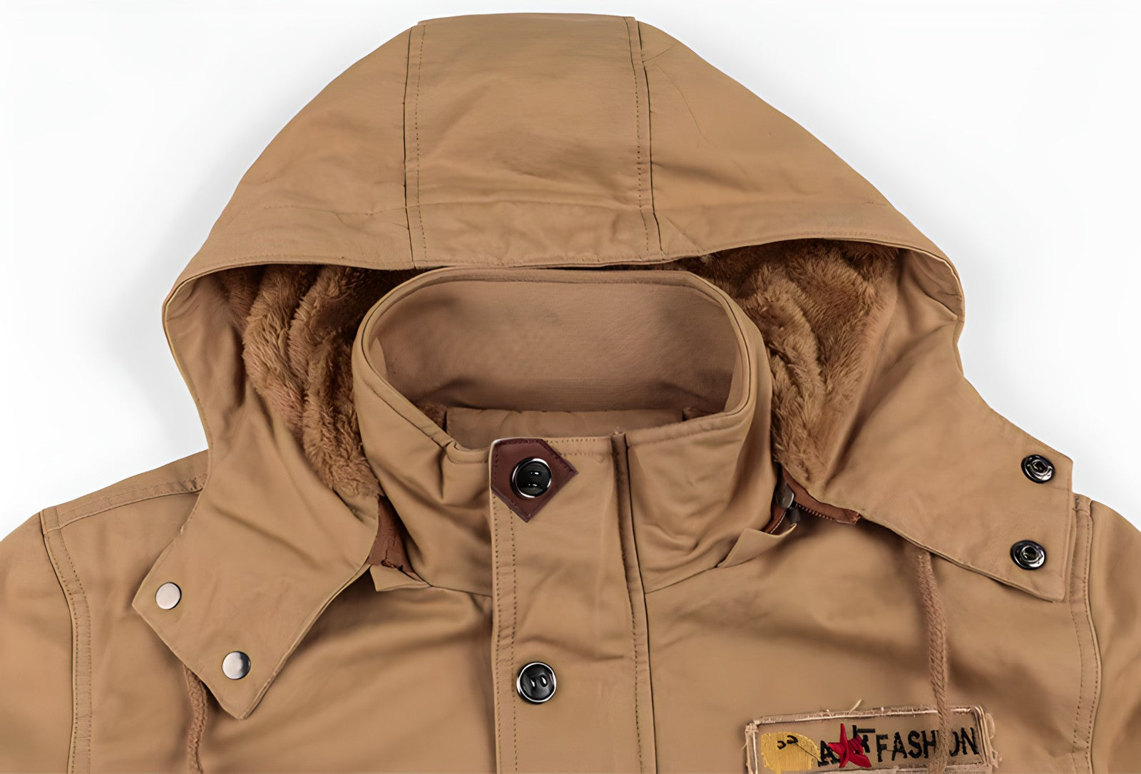 Undine Men's Military Jacket – Waterproof Coat with Fleece Lining & Adjustable Waist