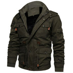 Undine Men's Military Jacket – Waterproof Coat with Fleece Lining & Adjustable Waist