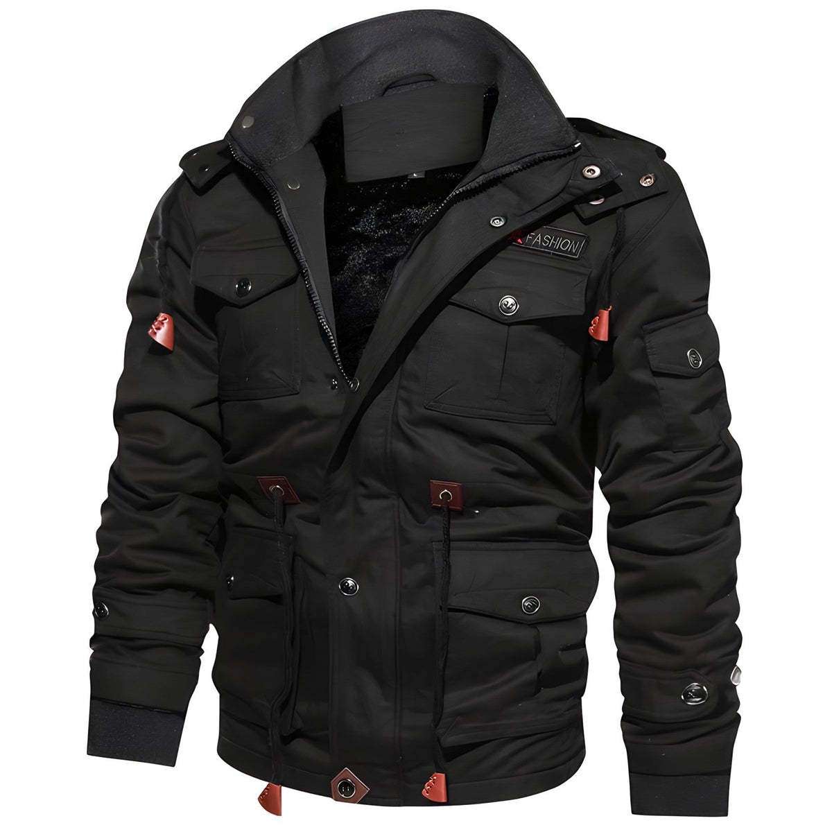 Undine Men's Military Jacket – Waterproof Coat with Fleece Lining & Adjustable Waist