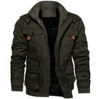 Undine Men's Military Jacket – Waterproof Coat with Fleece Lining & Adjustable Waist