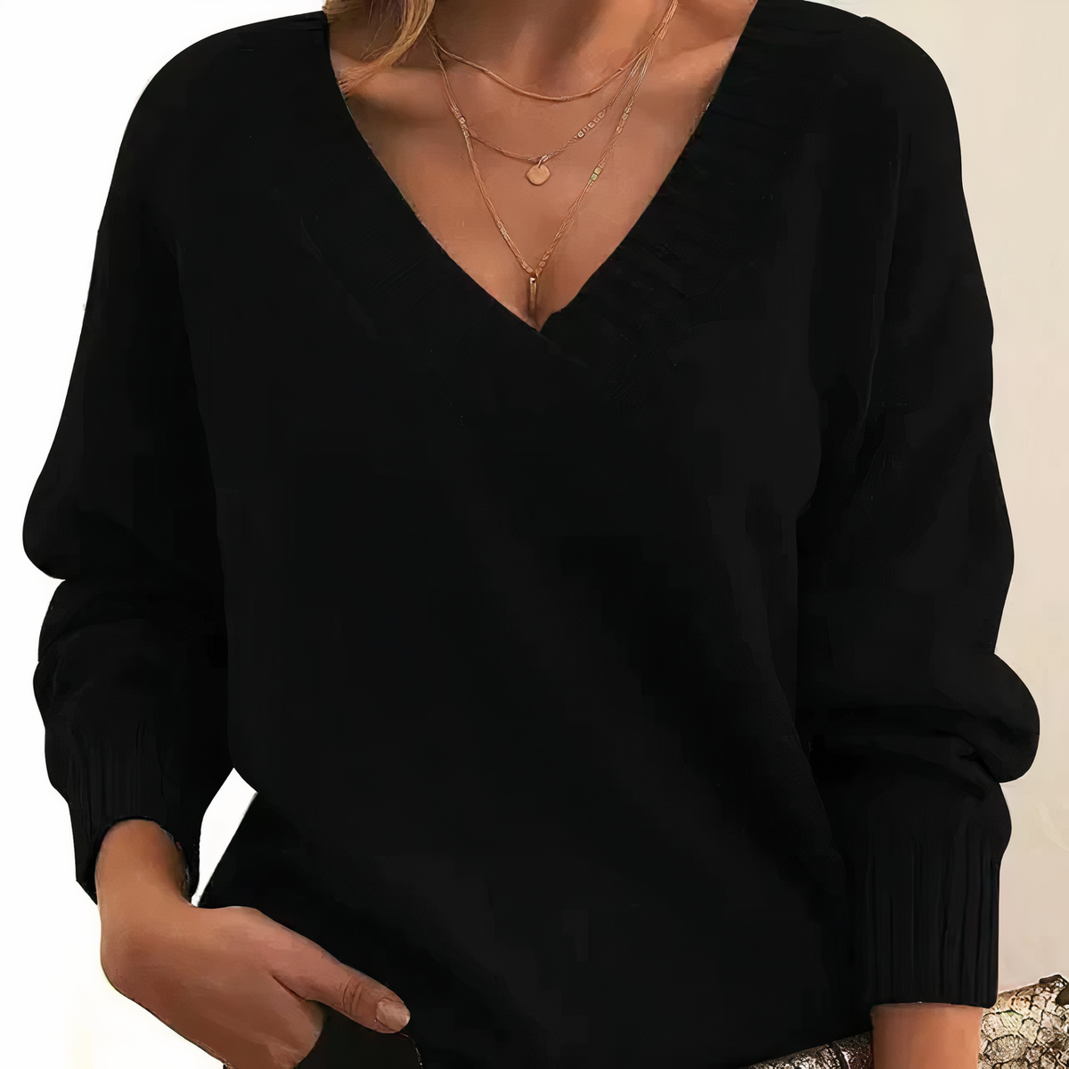 Yseult Women's V-Neckline Cashmere Sweater – 100% Premium Cashmere in a Plush, Cozy, Timeless Fit