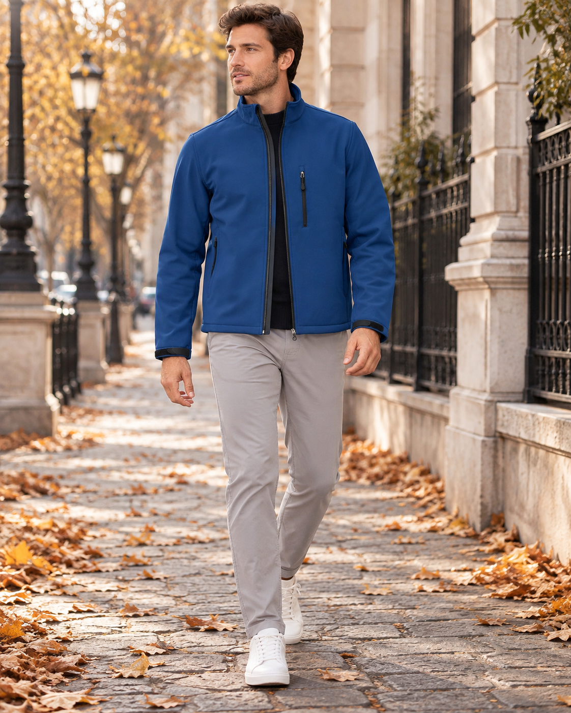 Ulric Men's Water-Resistant Softshell Jacket – Fleece Backed with Zippered Pockets