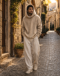 Osric Men's With Hood Sweater – Relaxed Silhouette, Plush Textured Knit & Ribbed Detailing