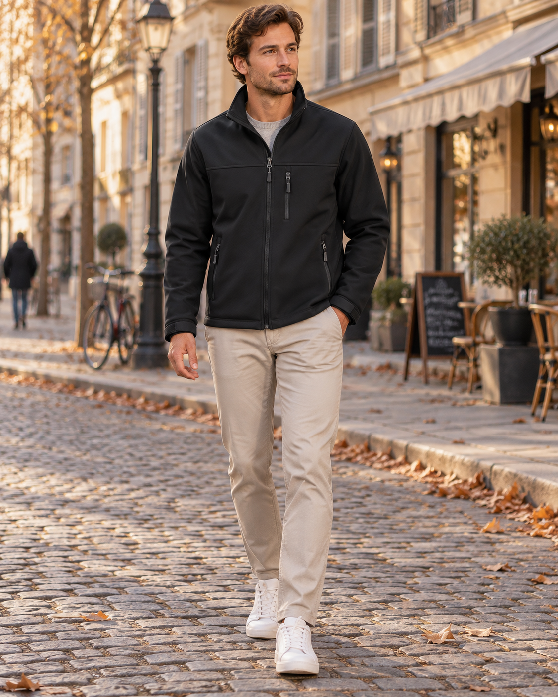 Sable Men's Waterproof Softshell Jacket – Fleece-Lined Interior, 4-Way Stretch & 4 Handy Pockets