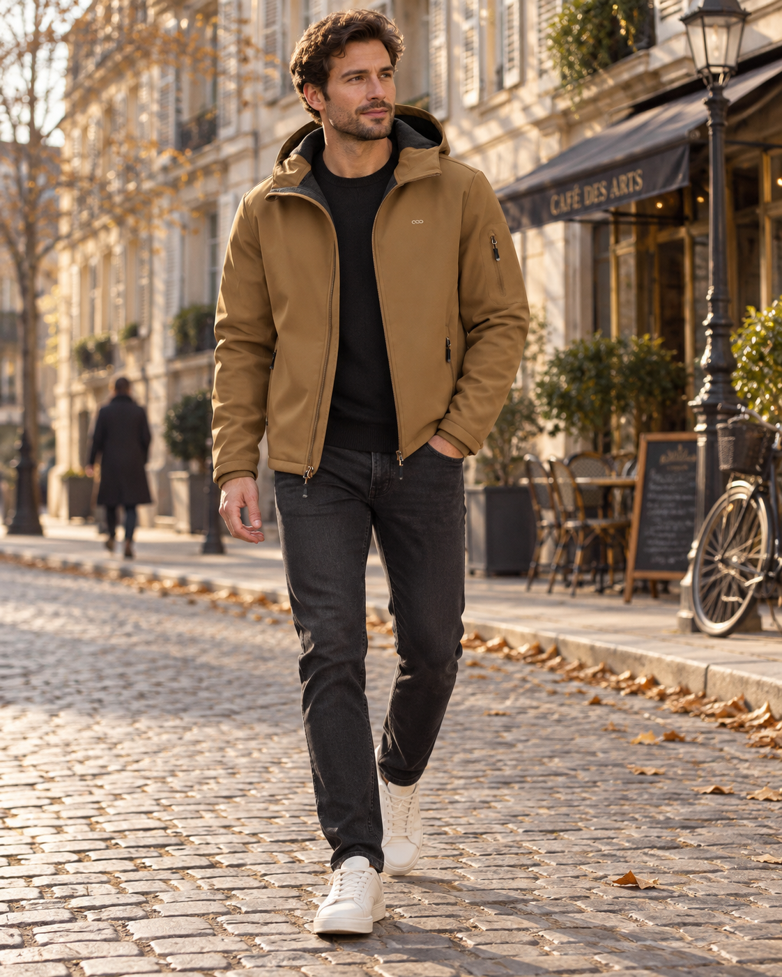 Kessler Men's Waterproof Softshell Jacket – Fleece-Lined Interior, With Hood & 5 Handy Pockets