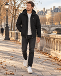 Kessler Men's Waterproof Softshell Jacket – Fleece-Lined Interior, With Hood & 5 Handy Pockets