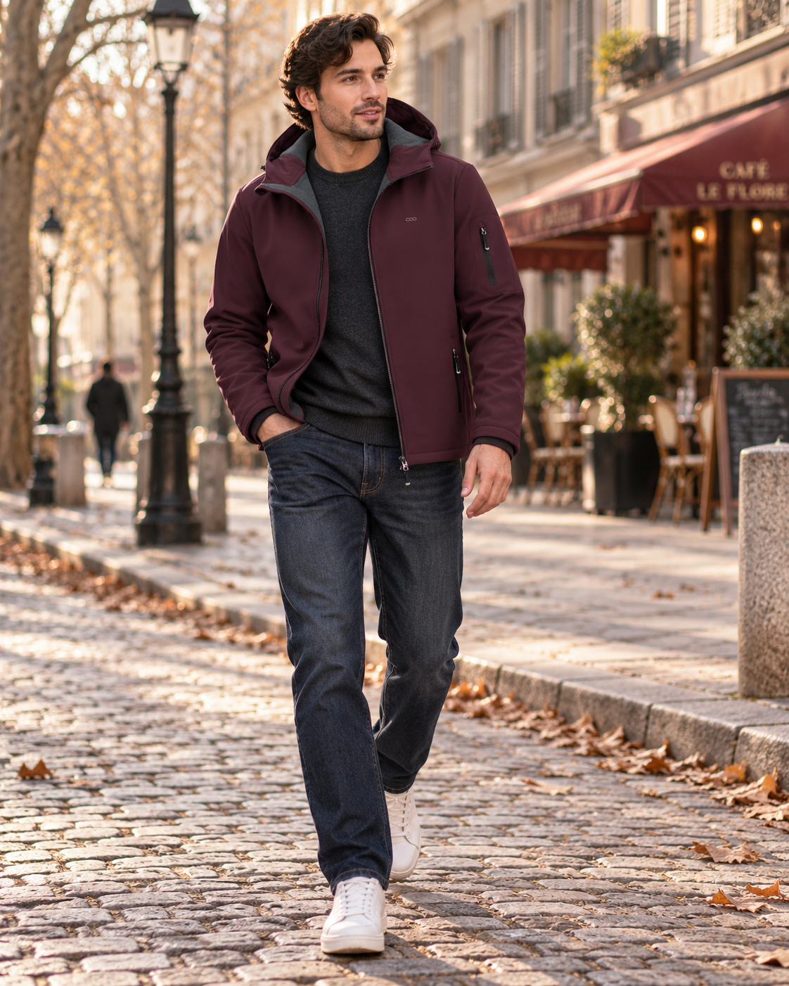 Kessler Men's Waterproof Softshell Jacket – Fleece-Lined Interior, With Hood & 5 Handy Pockets