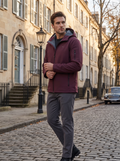 Leif Men's Waterproof Softshell Jacket – Fleece-Lined Interior, With Hood & 5 Handy Pockets