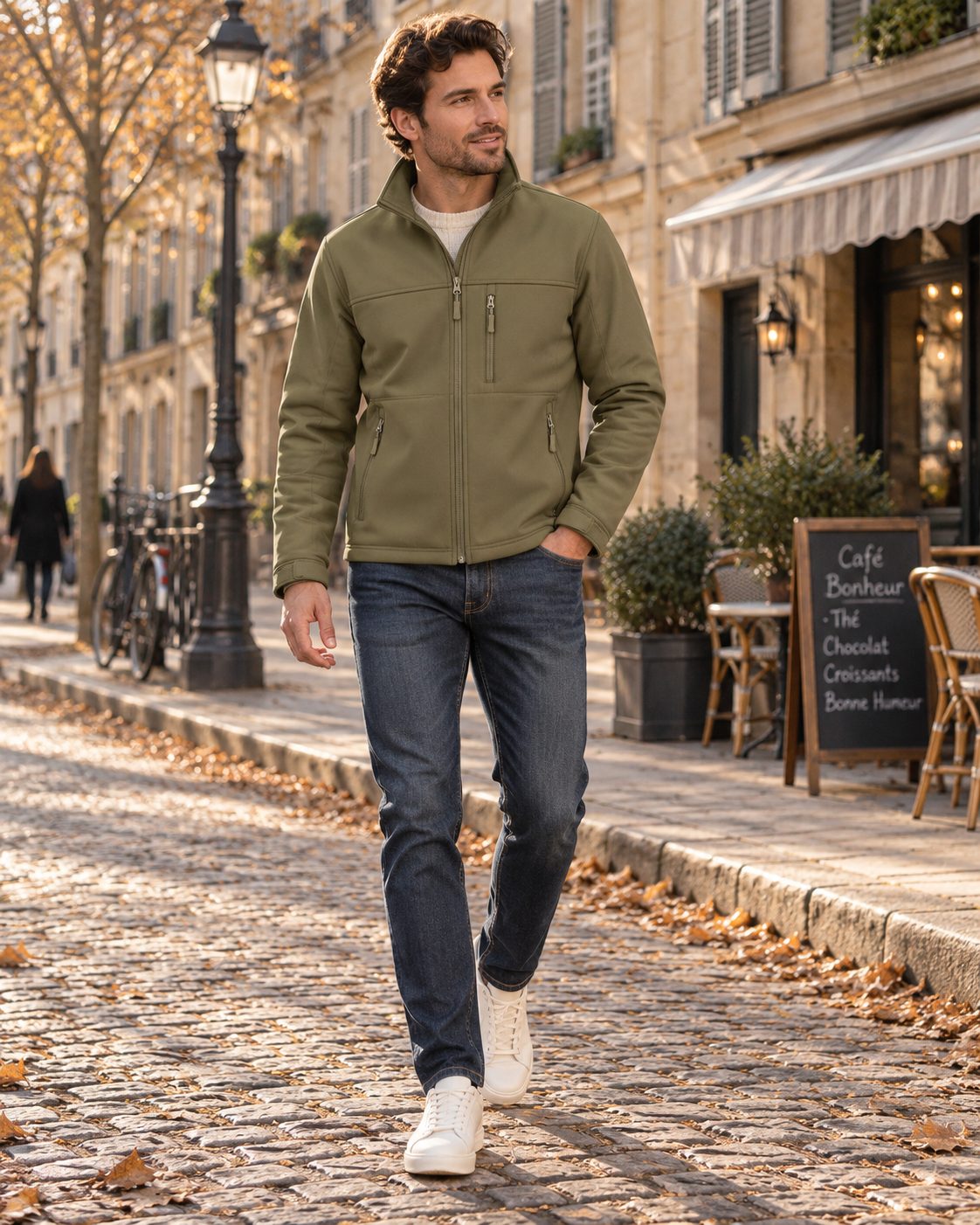 Sable Men's Waterproof Softshell Jacket – Fleece-Lined Interior, 4-Way Stretch & 4 Handy Pockets