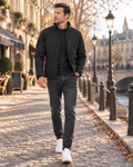 Quinby Men's Waterproof Softshell Jacket – Fleece-Lined Interior, 7 Handy Pockets & Drawcord Hem