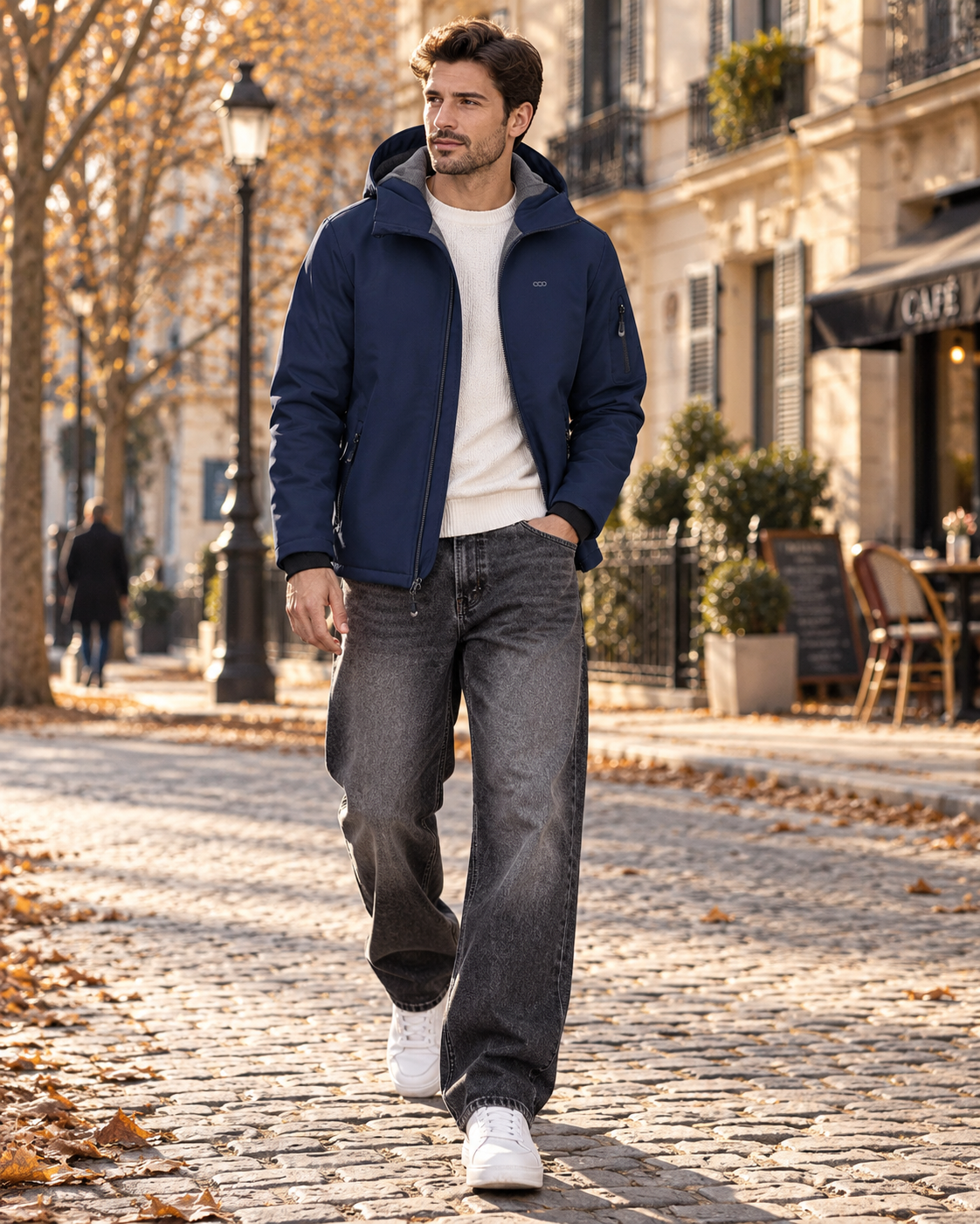 Kessler Men's Waterproof Softshell Jacket – Fleece-Lined Interior, With Hood & 5 Handy Pockets