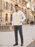 Thorne Men's Polar Fleece Vest – Full-Length Zipper, Mandarin Collar & 4 Handy Pockets