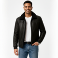 Ulmer Men's Fur-Collar Jacket – Refined Zip-Up Coat with a Modern Fitted Silhouette