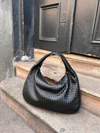 Katriel Braided Handbag for Women – Chic Vegan-Leather Design with Spacious Interior and Zip Fastening