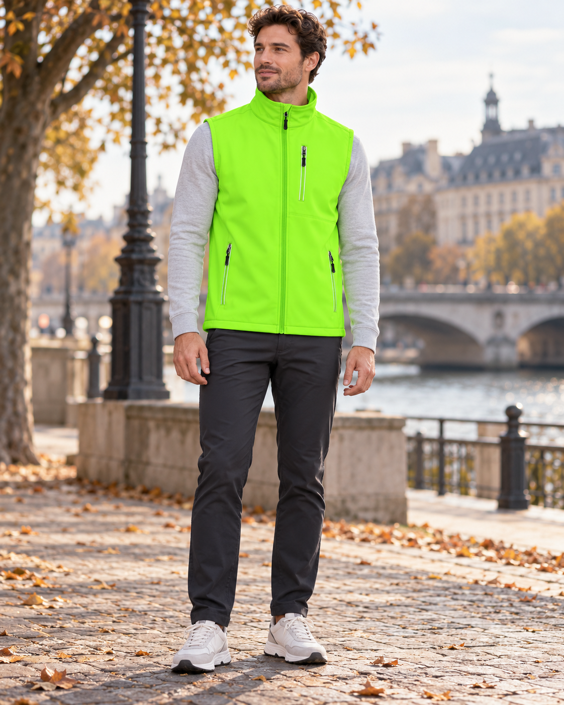 Tristan Men's Windproof Softshell Gilet with Breathable Mesh Lining and Zipped Pockets