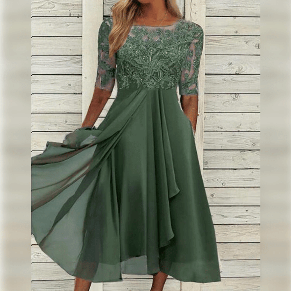 Katriel Refined Women's Dress – Long Dress in Lightweight Chiffon with a Graceful Drape