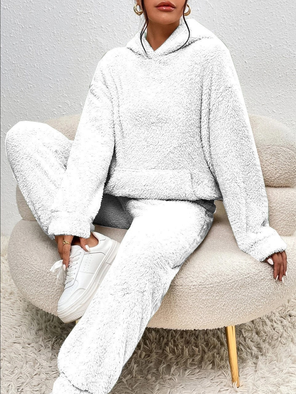 Ravenna Women's Set – Gentle Fleece Loungewear with Cozy Hoodie & Jogger