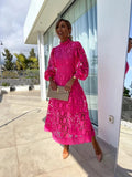 Mireille Refined Women's Dress – Lace Dress with Full-Length Sleeves for a Chic Night Out