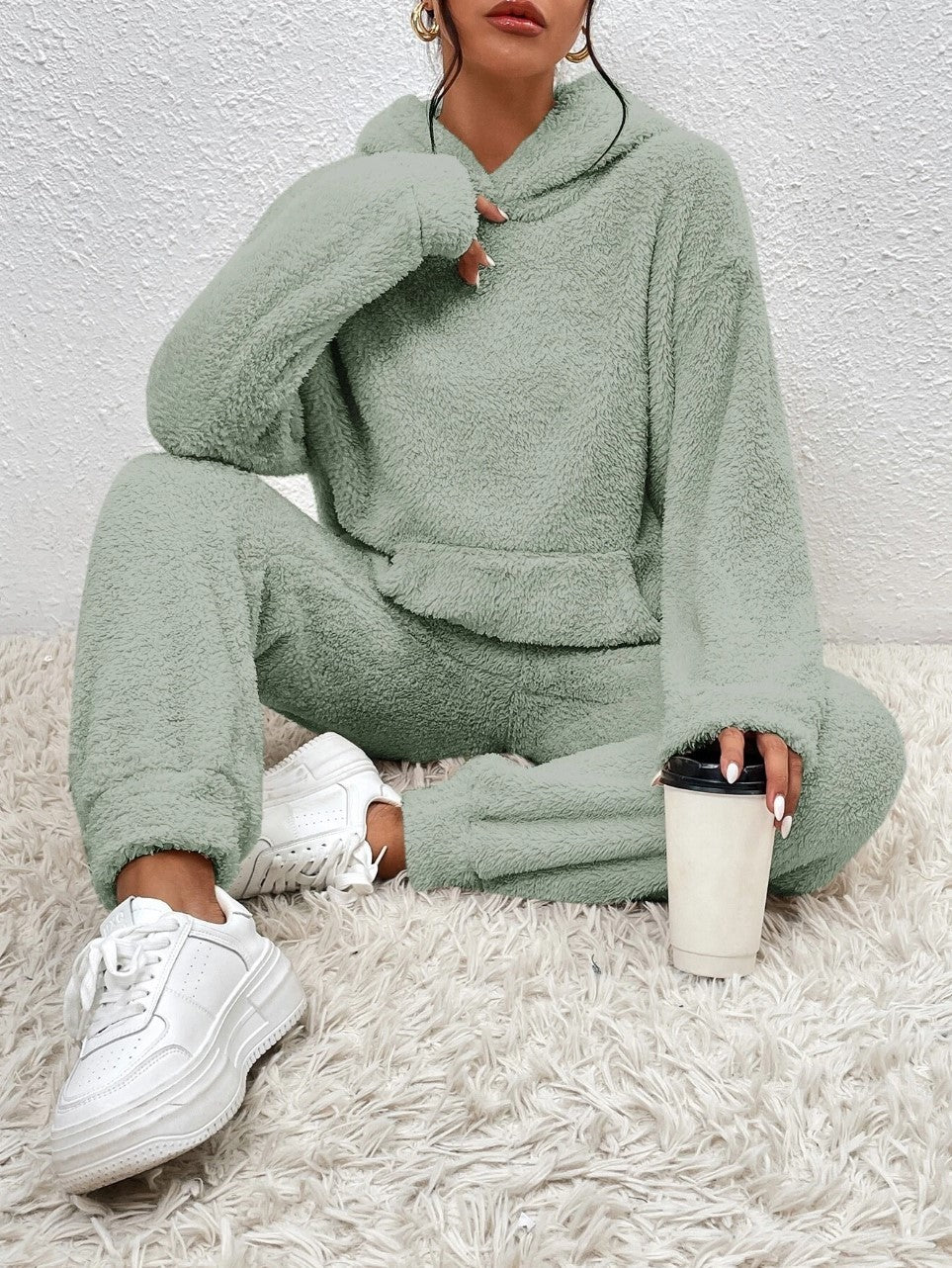 Ravenna Women's Set – Gentle Fleece Loungewear with Cozy Hoodie & Jogger