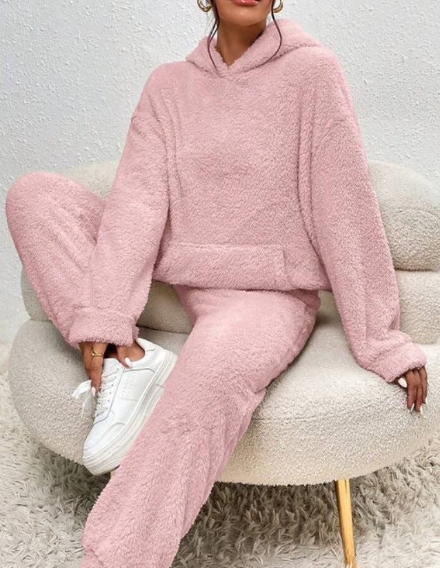 Ravenna Women's Set – Gentle Fleece Loungewear with Cozy Hoodie & Jogger