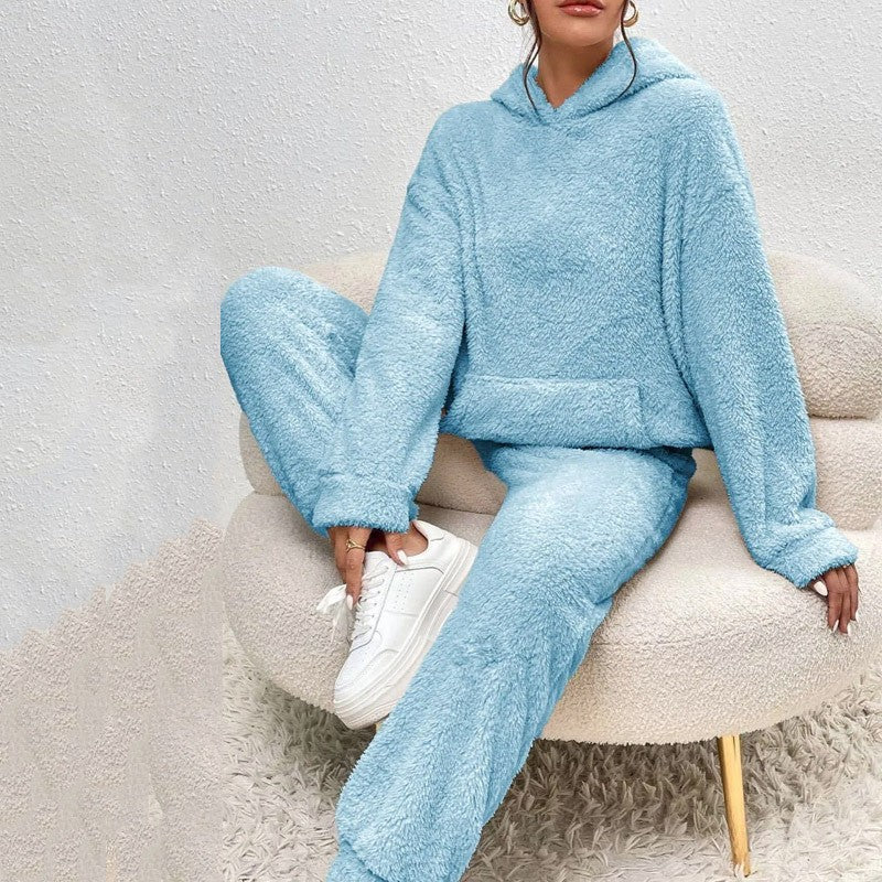 Ravenna Women's Set – Gentle Fleece Loungewear with Cozy Hoodie & Jogger