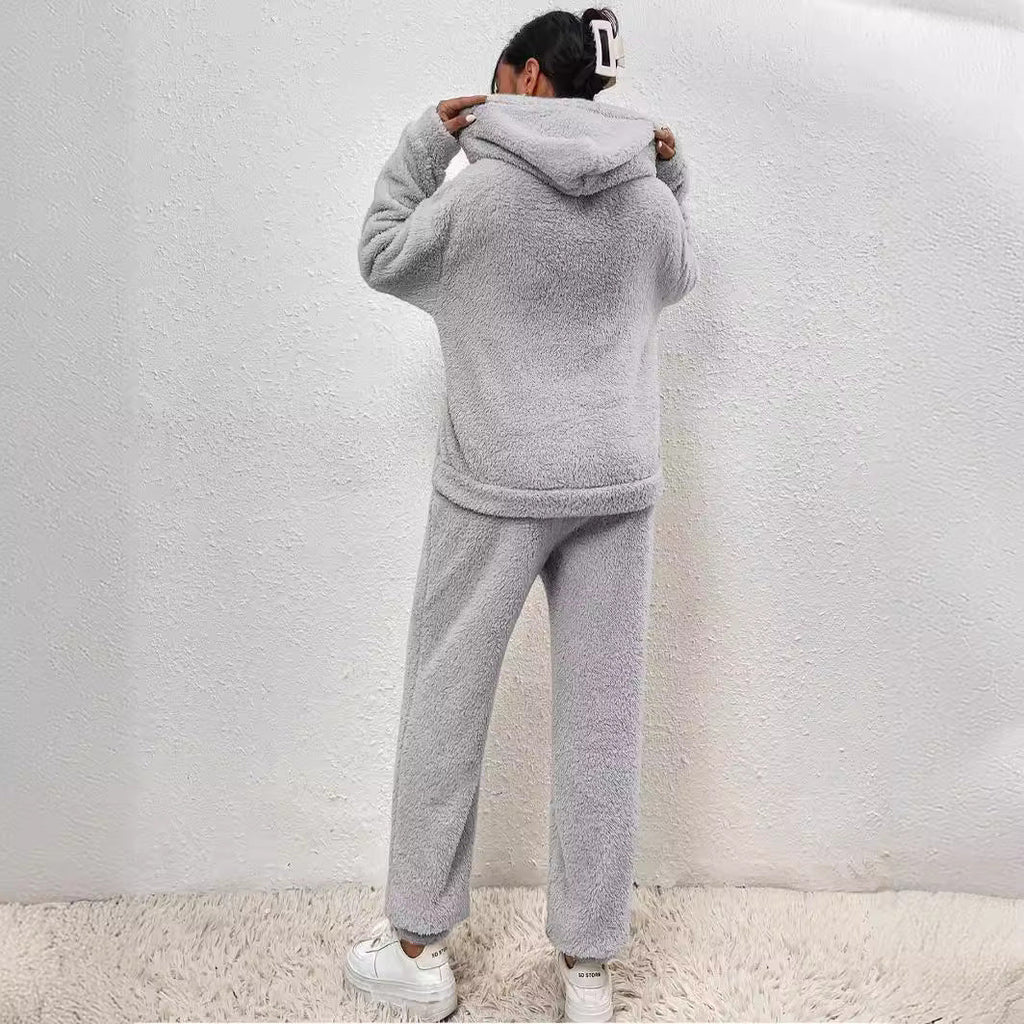 Ravenna Women's Set – Gentle Fleece Loungewear with Cozy Hoodie & Jogger