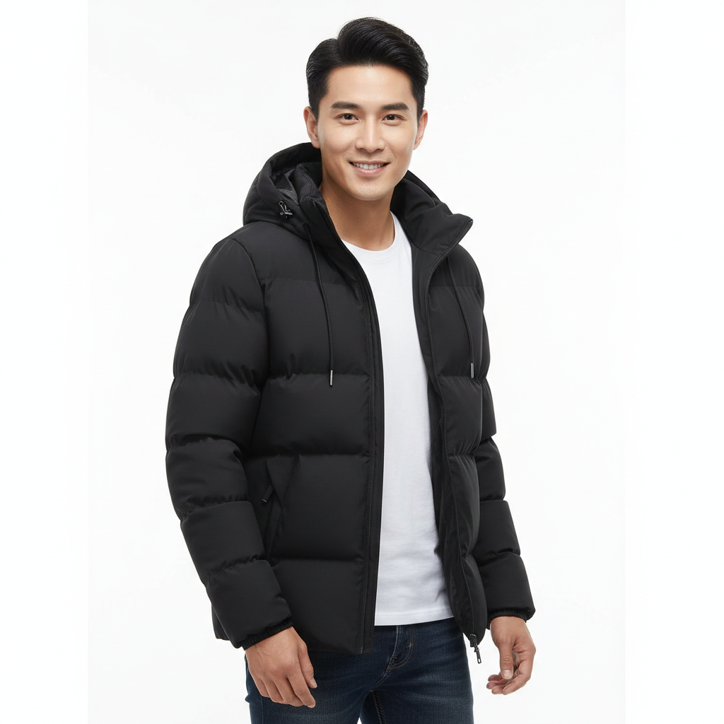 Sawyer Men's Waterproof Winter Parka – Quilted Puffer Design, Hood & Maximum Warmth
