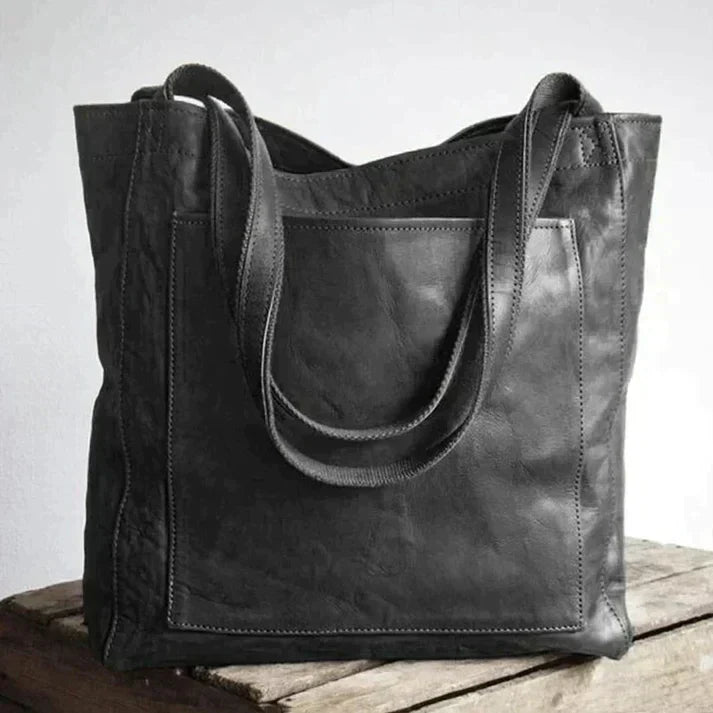 Riven Women's Tote – A Spacious Genuine-Leather Bag with Smart Compartments & Long Straps