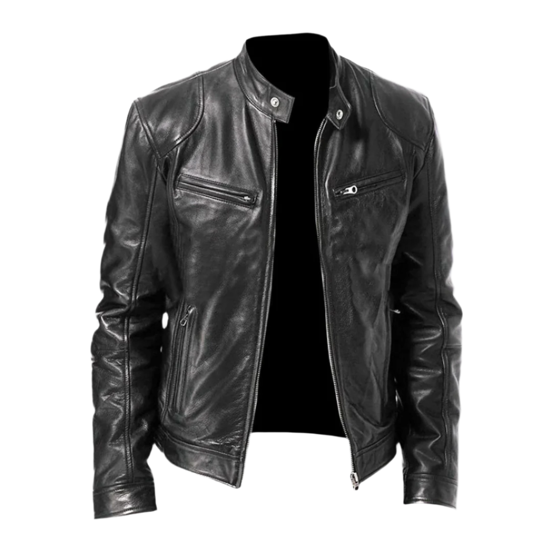 Lachlan Men's Leather Jacket – Sleek & Long-Lasting Bomber with a Modern, Cozy Style