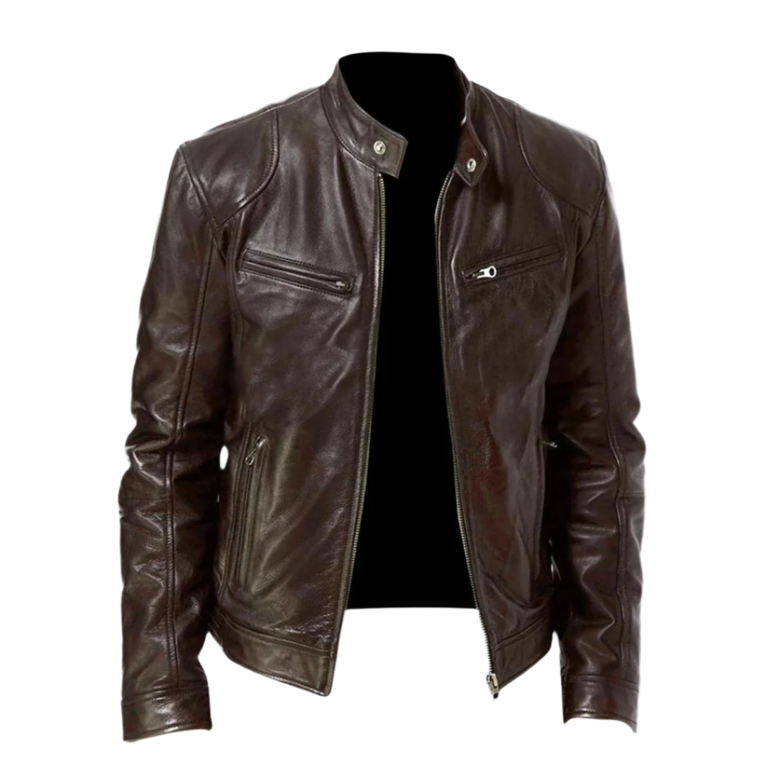 Lachlan Men's Leather Jacket – Sleek & Long-Lasting Bomber with a Modern, Cozy Style