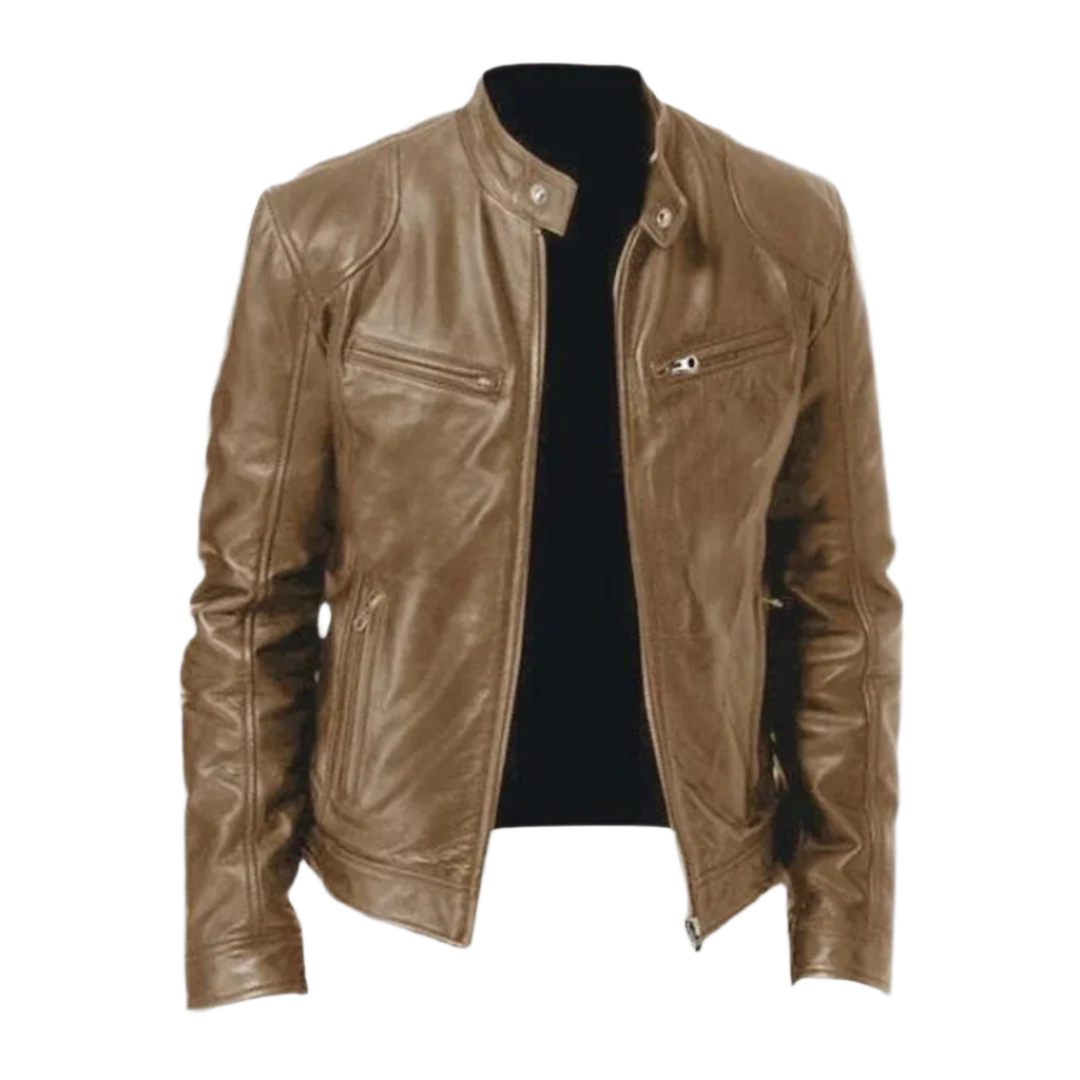 Lachlan Men's Leather Jacket – Sleek & Long-Lasting Bomber with a Modern, Cozy Style