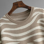 Marisela Women's Cashmere Set – Chic Zebra-Print Design, Gentle & Cozy