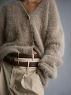 Liora Women's Cashmere Sweater – Relaxed Refined Cardigan & Timeless Cozy Comfort