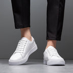 Sable Men's Leather Sneakers – Sleek Genuine Leather Sneakers with a Cushioned Sole and Timeless Design
