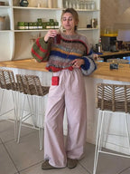 Isolde Multicolor Mohair Sweater – Bold Style & Snug Comfort for Women