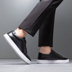 Sable Men's Leather Sneakers – Sleek Genuine Leather Sneakers with a Cushioned Sole and Timeless Design