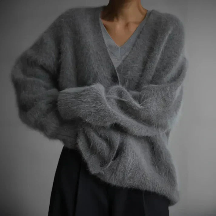 Liora Women's Cashmere Sweater – Relaxed Refined Cardigan & Timeless Cozy Comfort