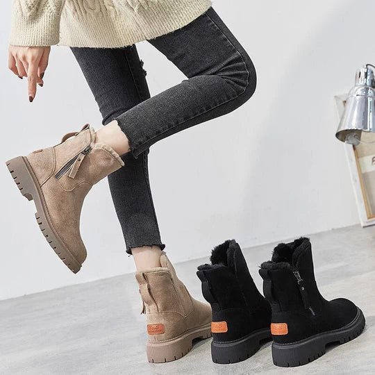 Ophira Women's Winter Boots – Cozy Soft-Suede Boots with Cozy Lining & Non-Slip Sole