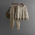 Marisela Women's Cashmere Set – Chic Zebra-Print Design, Gentle & Cozy