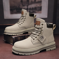 Nadette Men's Lace-Up Boots – Rugged Leather Shoes with Non-Slip Sole & Premium Comfort