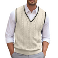Xanthe Men's Sweater – Refined, Cozy Sleeveless V-Neckline, Modern Style