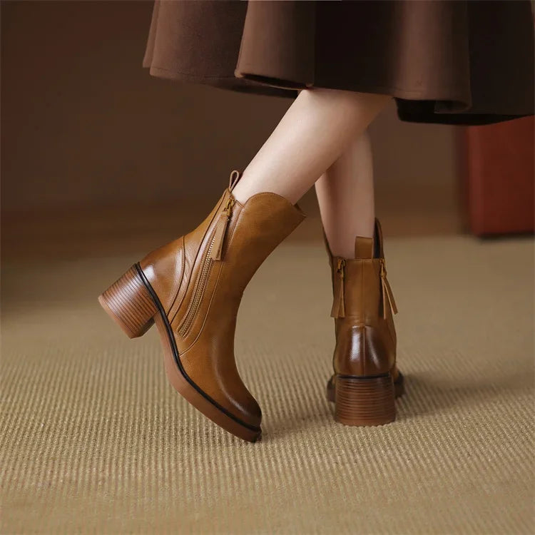 Percival Women's Ankle Boots – Sophisticated & Long-Lasting Premium Leather Boots with a Timeless Style