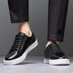 Sable Men's Leather Sneakers – Sleek Genuine Leather Sneakers with a Cushioned Sole and Timeless Design