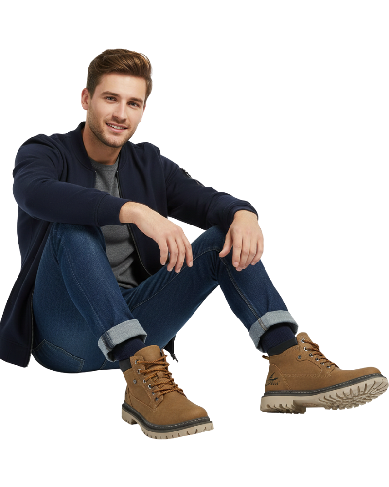 Quade Men's Leather Boots – Sophisticated, All-Day Comfort with a Long-Lasting Sole