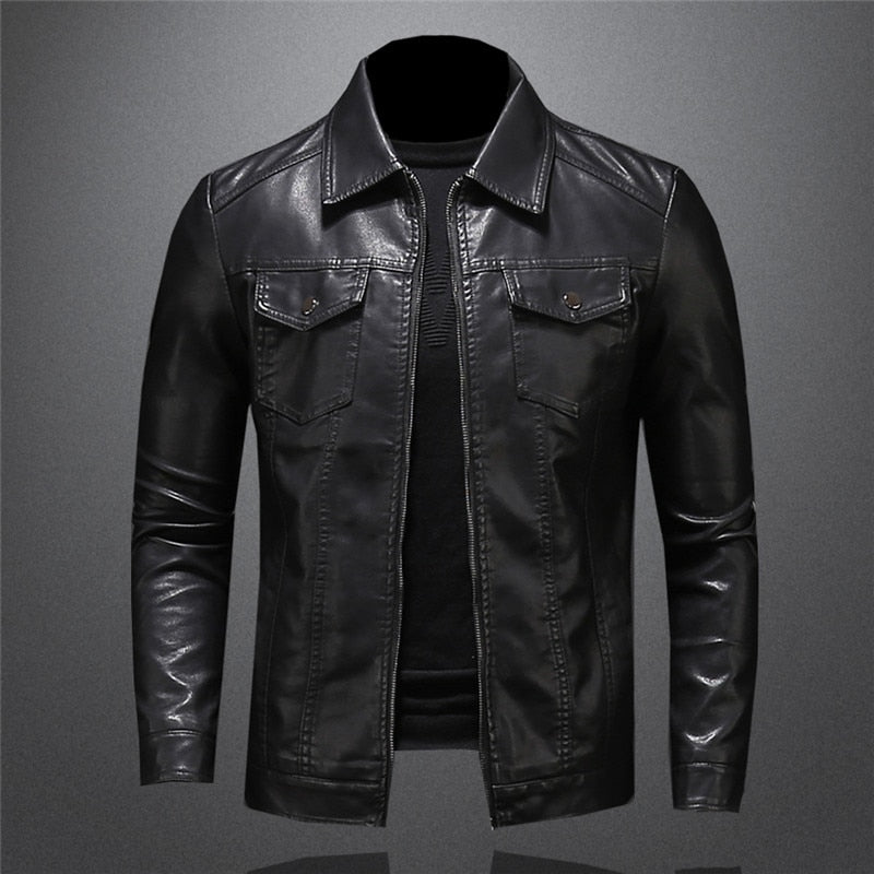 Quinn Men's Premium Leather Jacket – Timeless Style, Built to Last & Refined