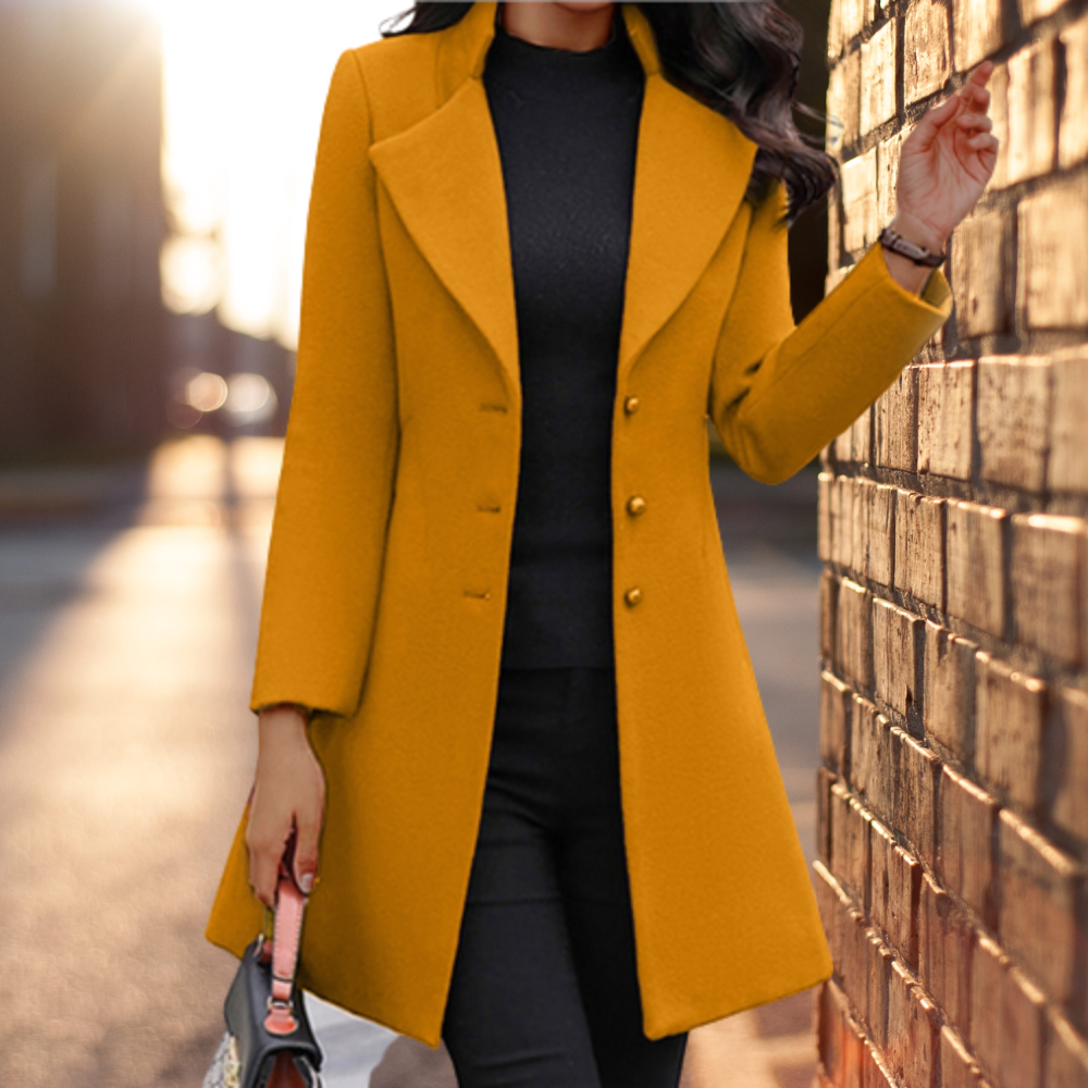 Ravenna Wool-Blend Coat for Women – Fitted Winter Jacket with Classic, Sophisticated Design