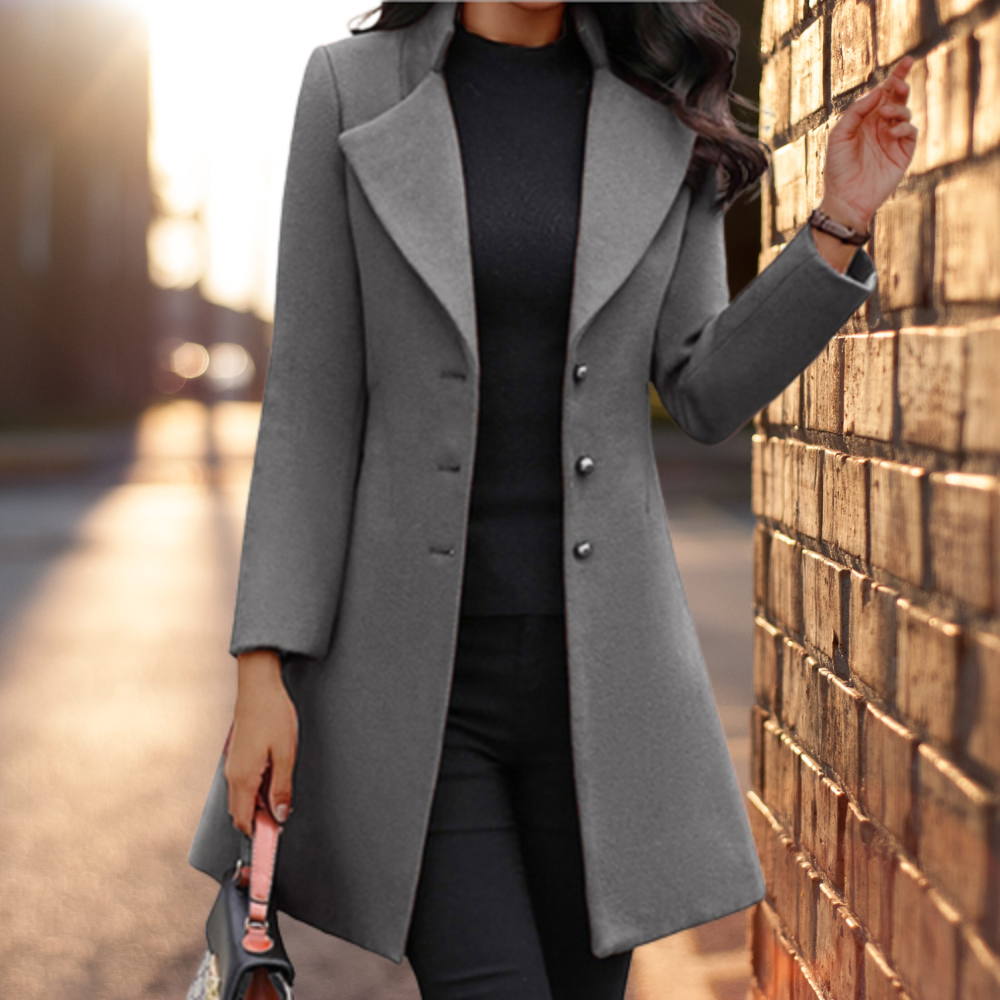 Ravenna Wool-Blend Coat for Women – Fitted Winter Jacket with Classic, Sophisticated Design