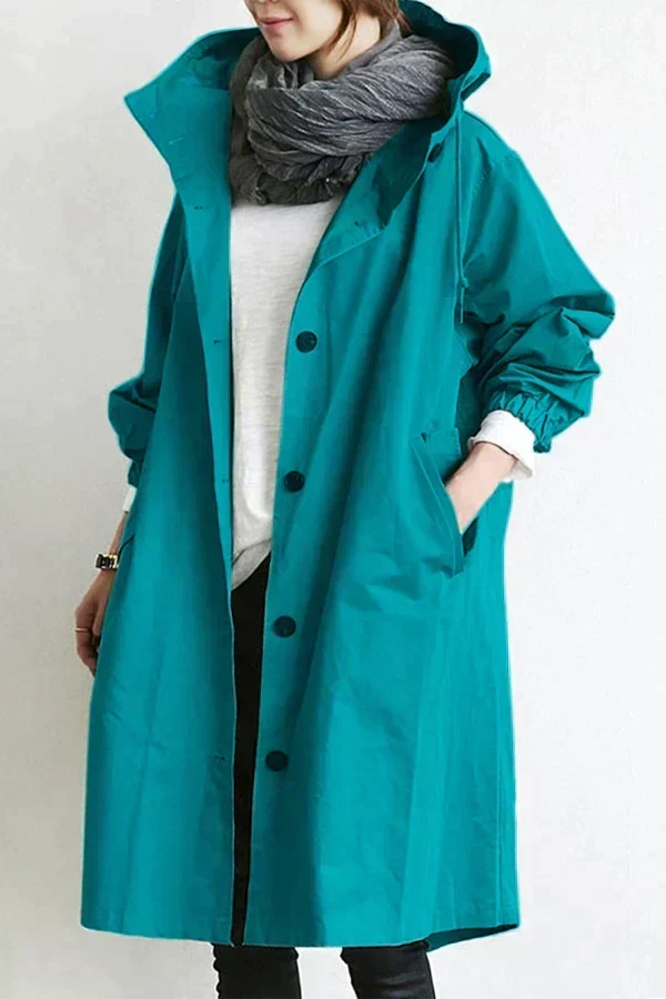Yseult Women's Raincoat – Urban Waterproof with Oversized Breathable Hood