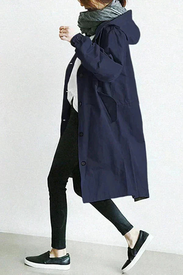 Yseult Women's Raincoat – Urban Waterproof with Oversized Breathable Hood